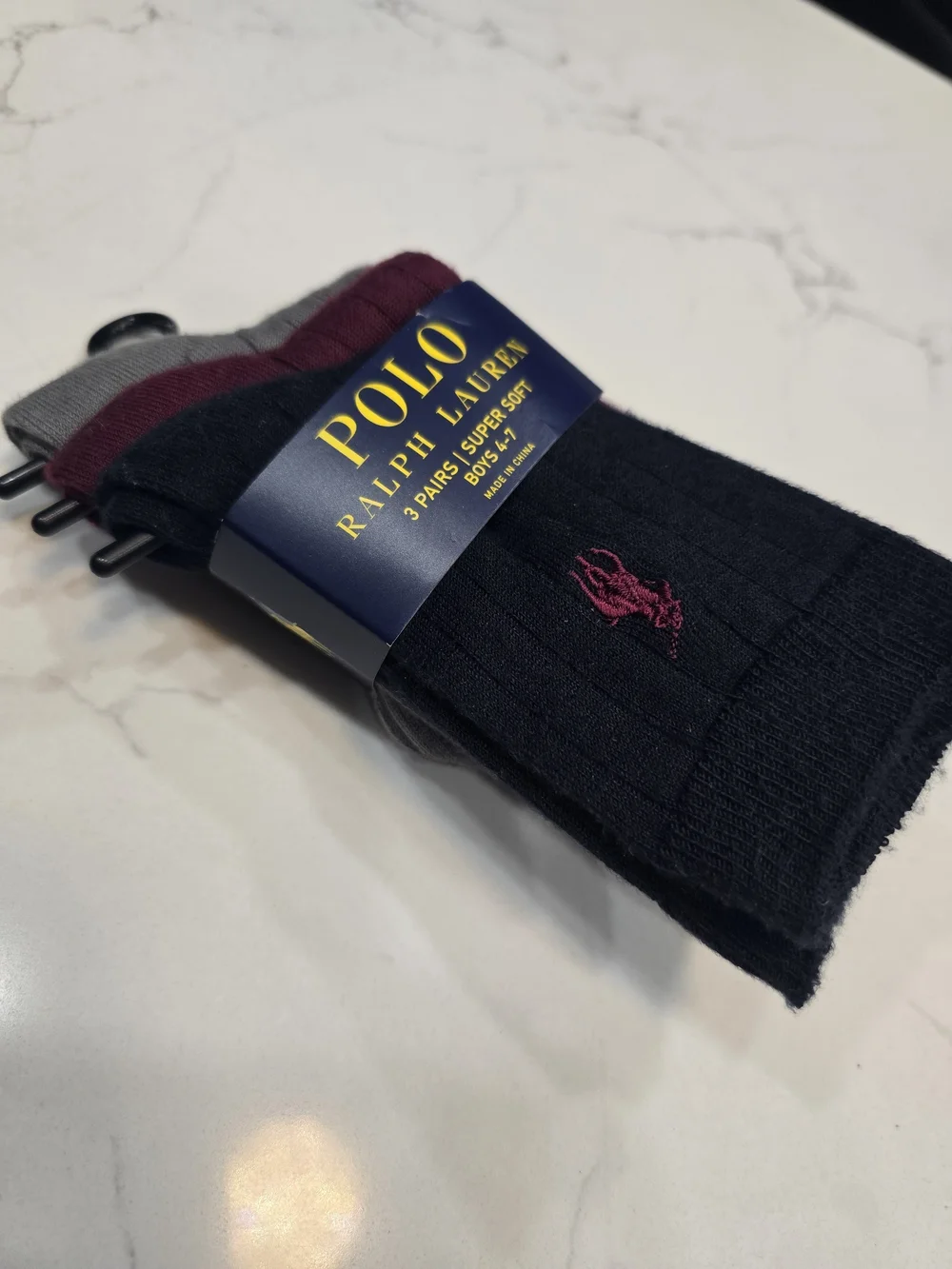 Polo by Ralph Lauren Boys' 3-Pack Crew Socks